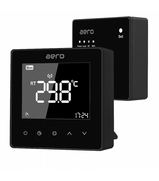 Termostat ambient AERO TP608RFW Wi-Fi Black 11368 foto