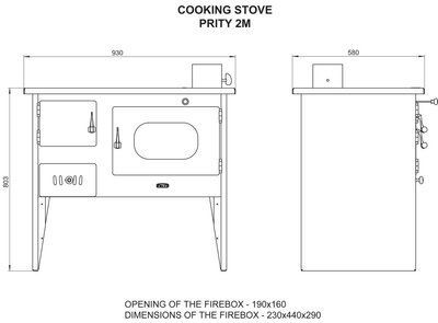 Soba PRITY (cu plita si cuptor) CS 2P41, 15 kW 11207 foto