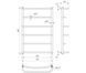 Radiator baie inox Mario Lux HP 800x530/500 11117 foto 2