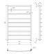 Radiator baie inox Mario Classic 900x630/600 11156 foto 2
